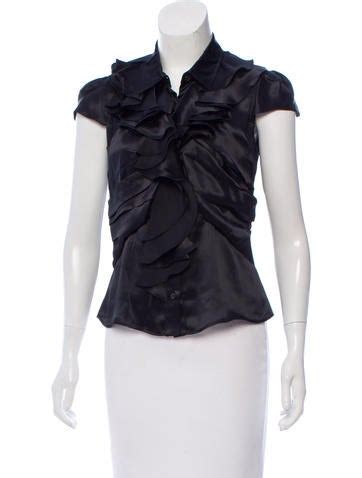 prada womens blouses|prada nylon ruffled top.